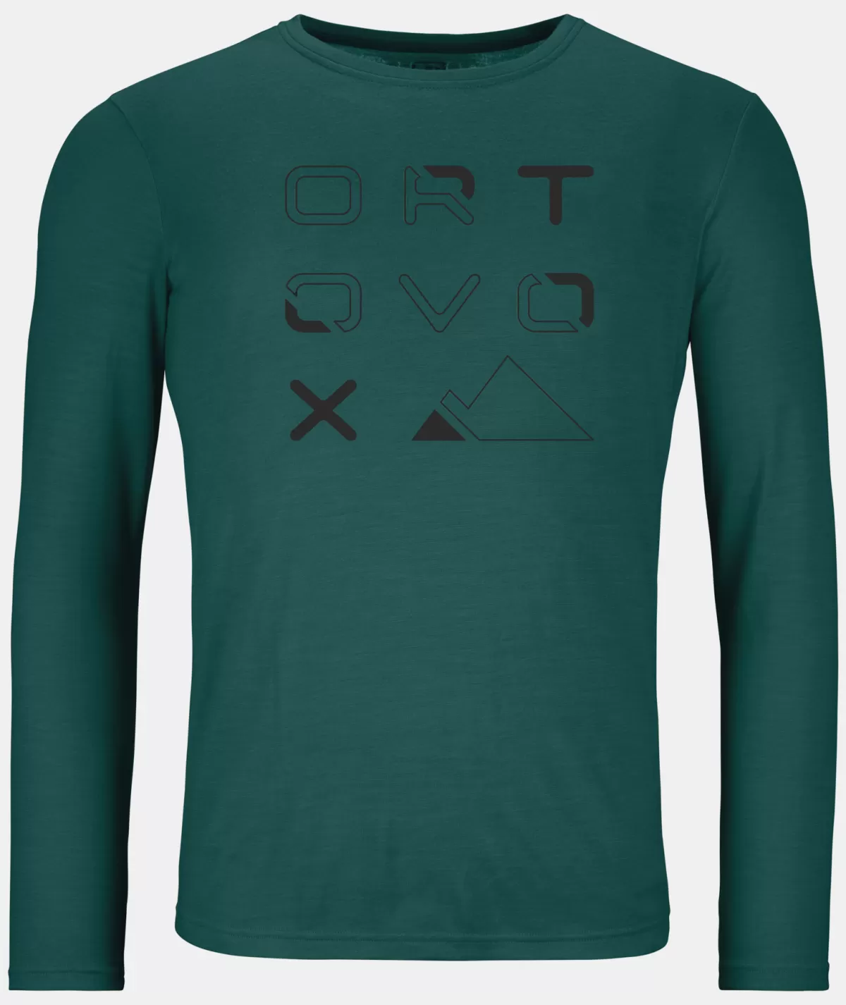 ORTOVOX 185 MERINO BRAND OUTLINE LS M darkpacific Outlet