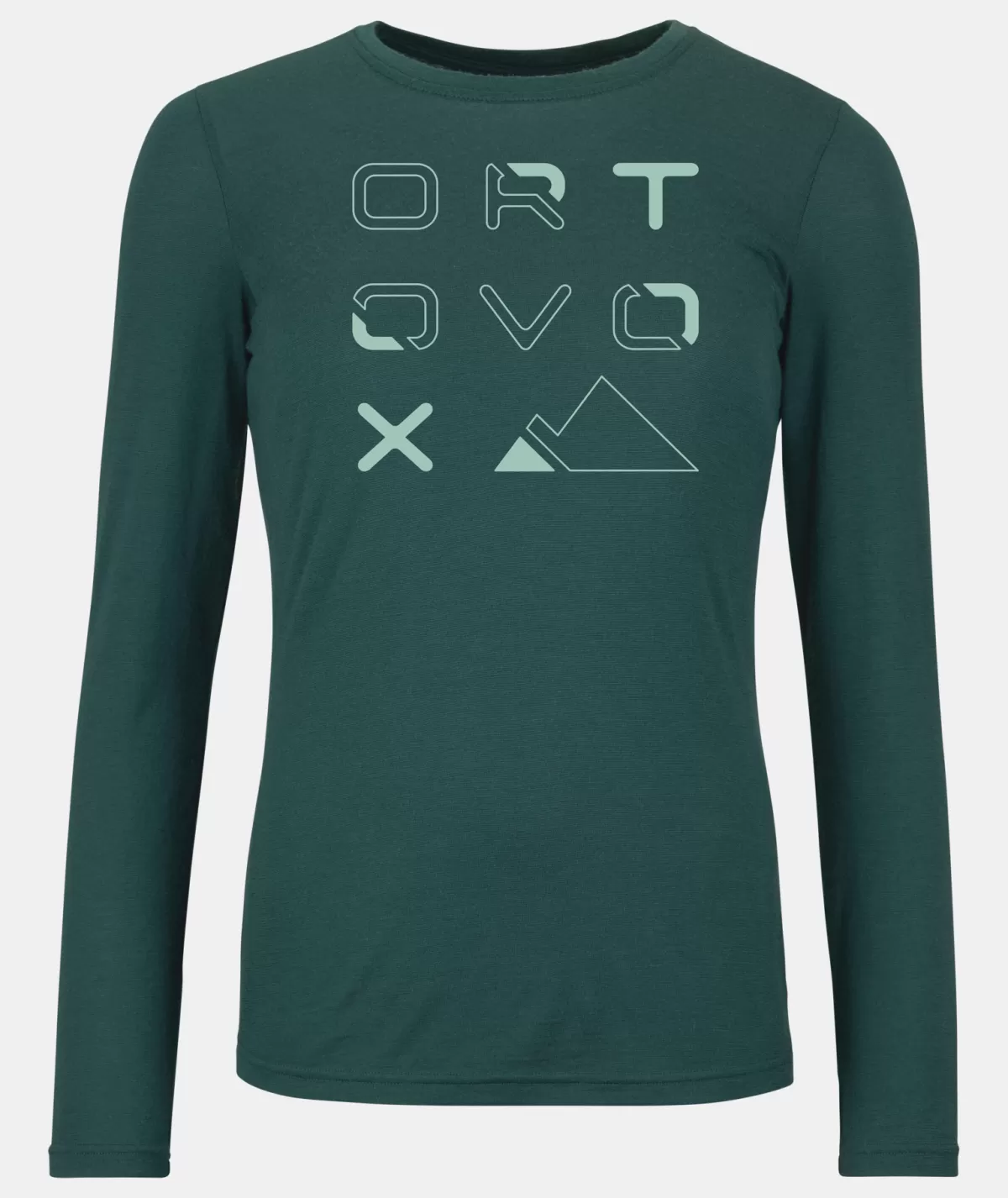 ORTOVOX 185 MERINO BRAND OUTLINE LS W darkpacific Cheap