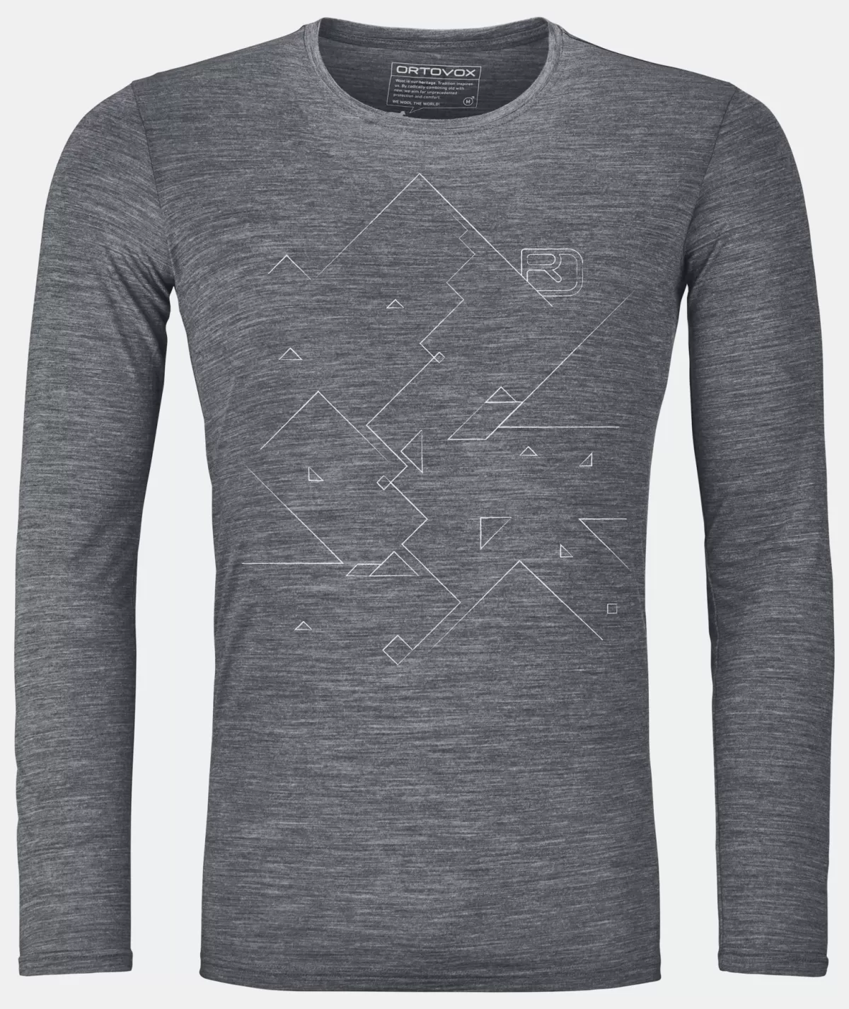 ORTOVOX 185 MERINO TANGRAM LS M greyblend Flash Sale