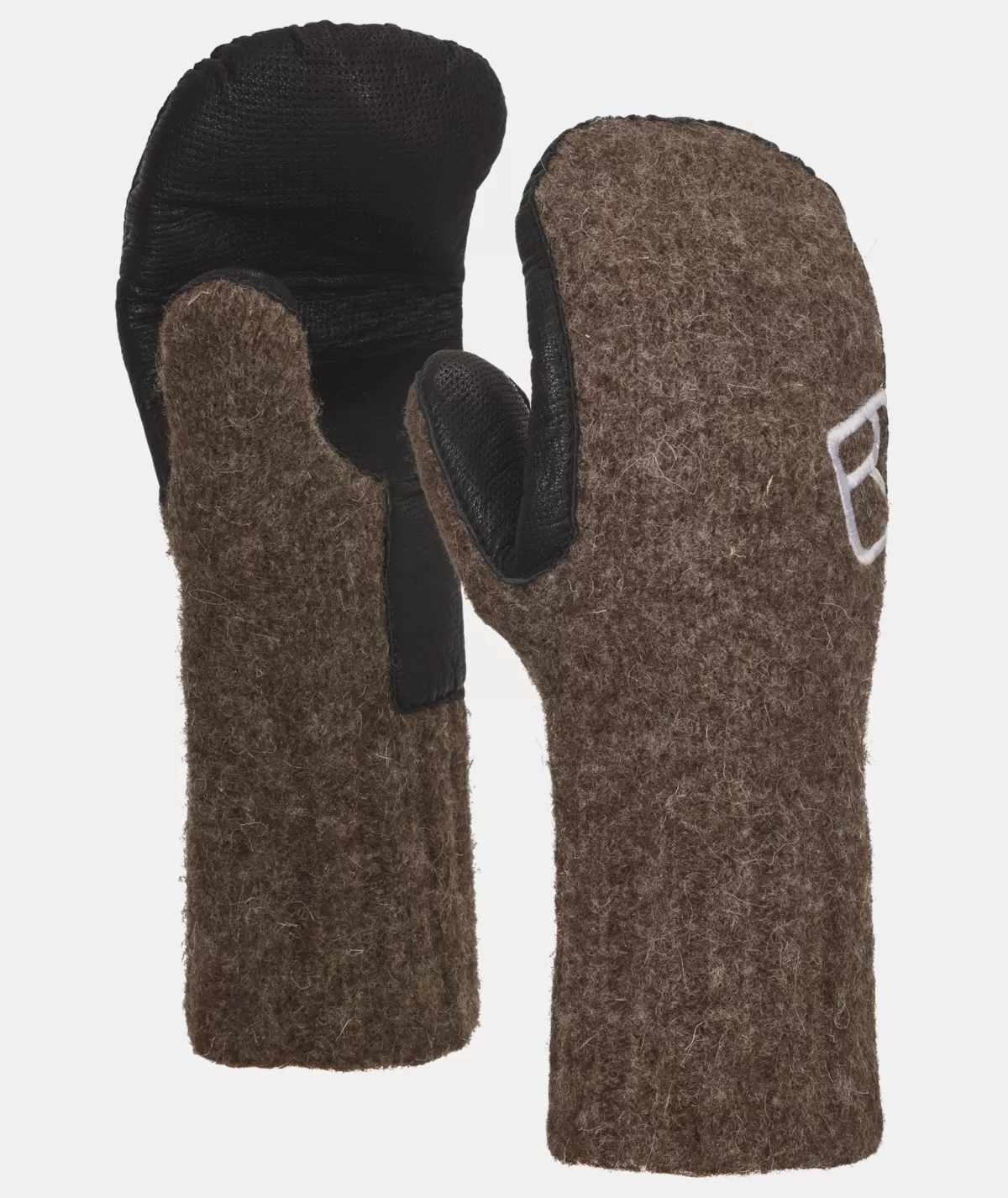 ORTOVOX CLASSIC WOOL MITTEN LEATHER blacksheep Clearance