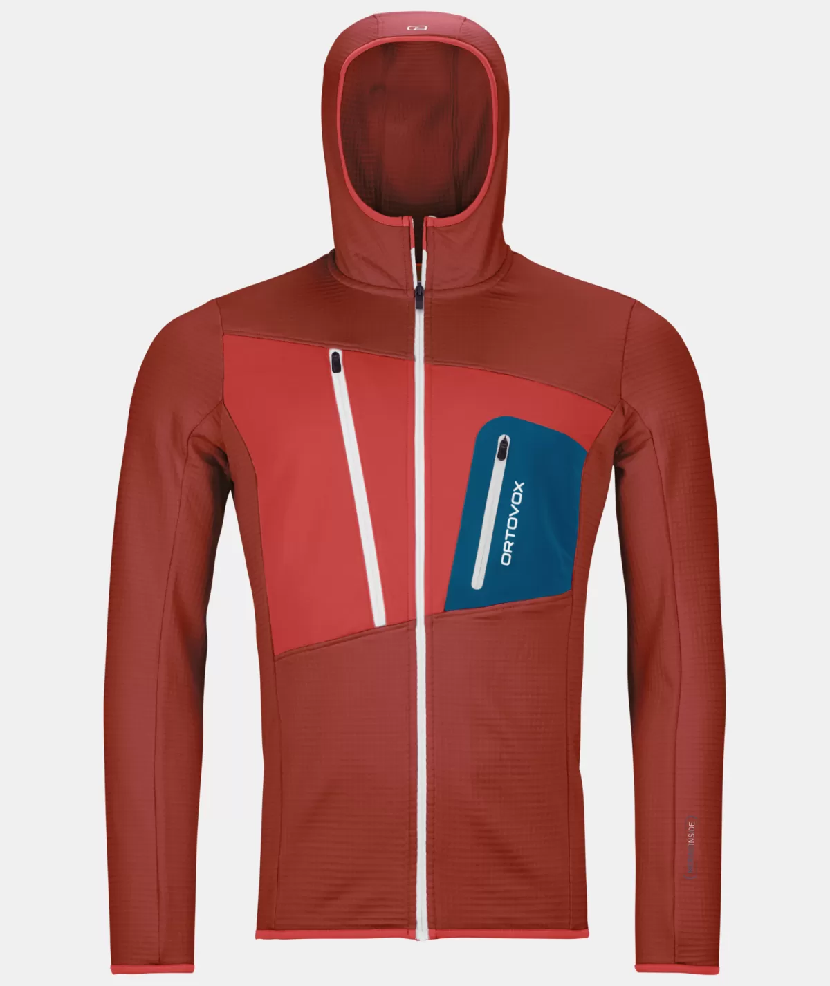 ORTOVOX FLEECE GRID HOODY M clayorange Discount