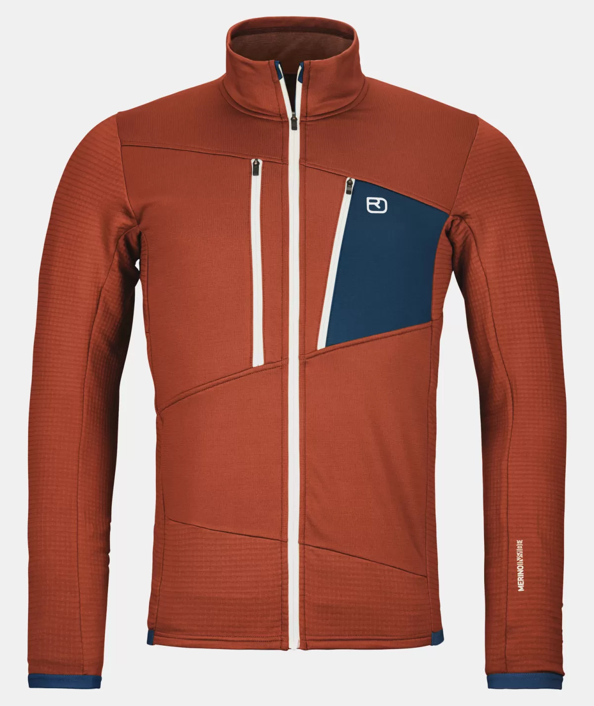 ORTOVOX FLEECE GRID JACKET M clayorange Fashion