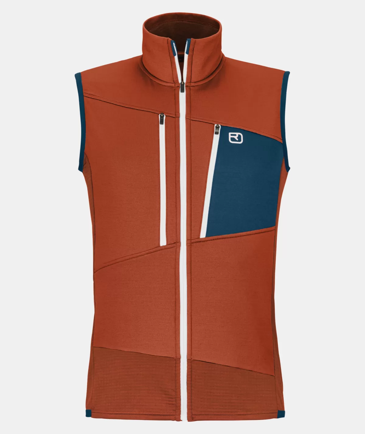 ORTOVOX FLEECE GRID VEST M clayorange Shop