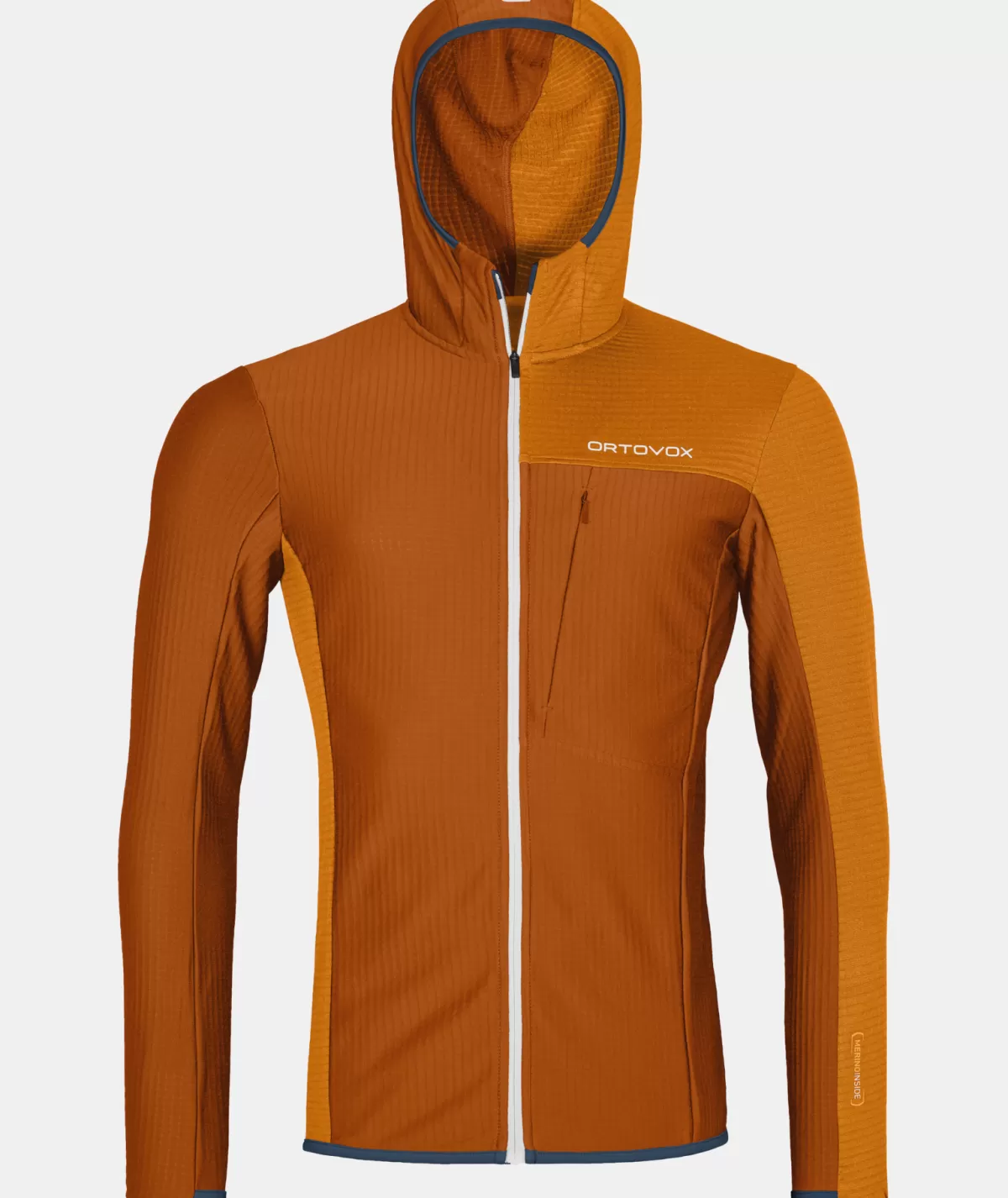 ORTOVOX FLEECE LIGHT GRID HOODED JKT M bristlebrown Best