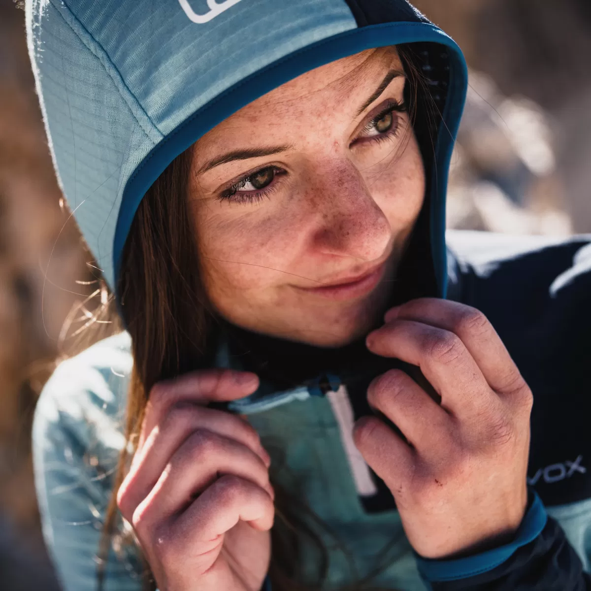 ORTOVOX FLEECE LIGHT GRID ZN HOODY W heritageblue Clearance
