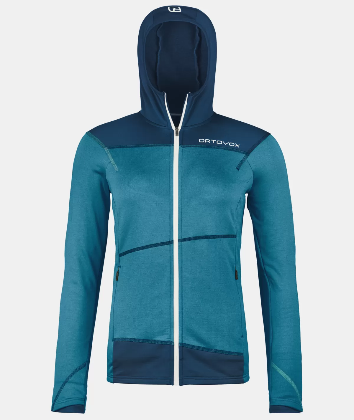 ORTOVOX FLEECE LIGHT HOODY W mountainblue Clearance