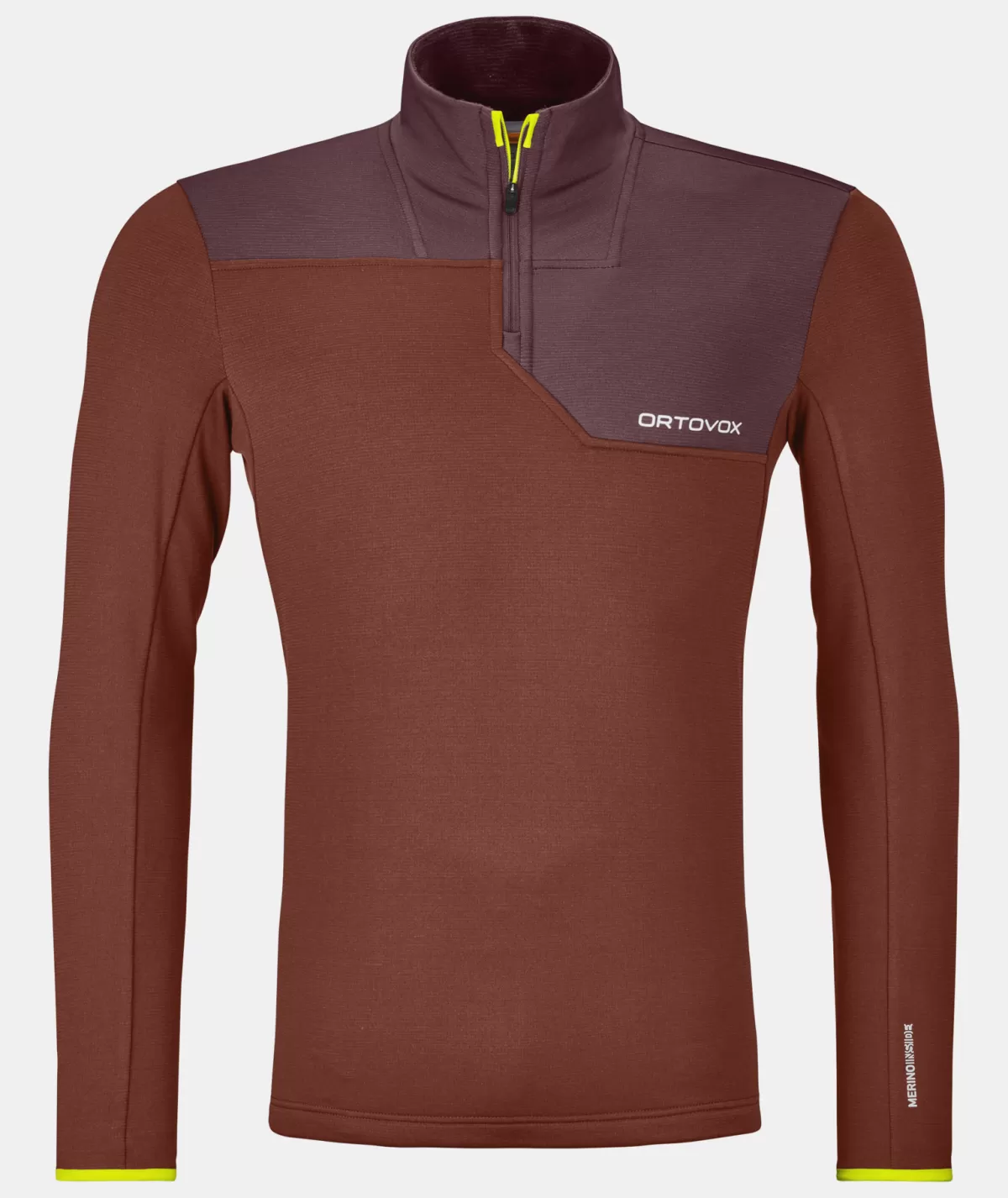 ORTOVOX FLEECE LIGHT ZIP NECK M clayorange New