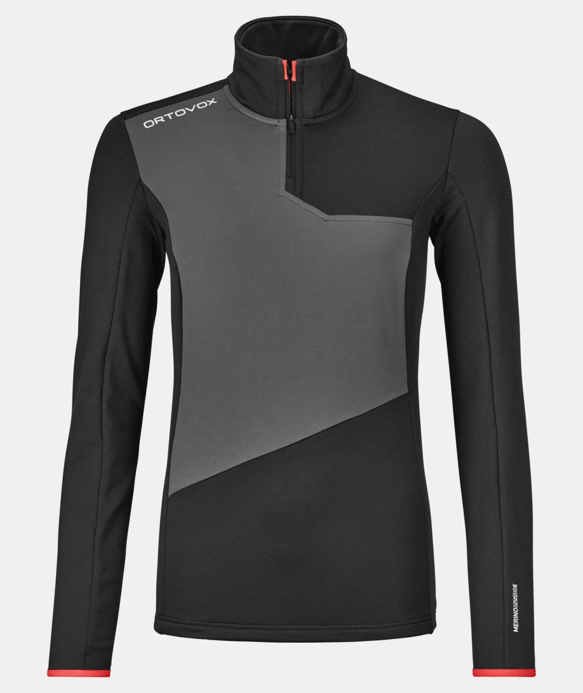 ORTOVOX FLEECE LIGHT ZIP NECK W blackraven Outlet