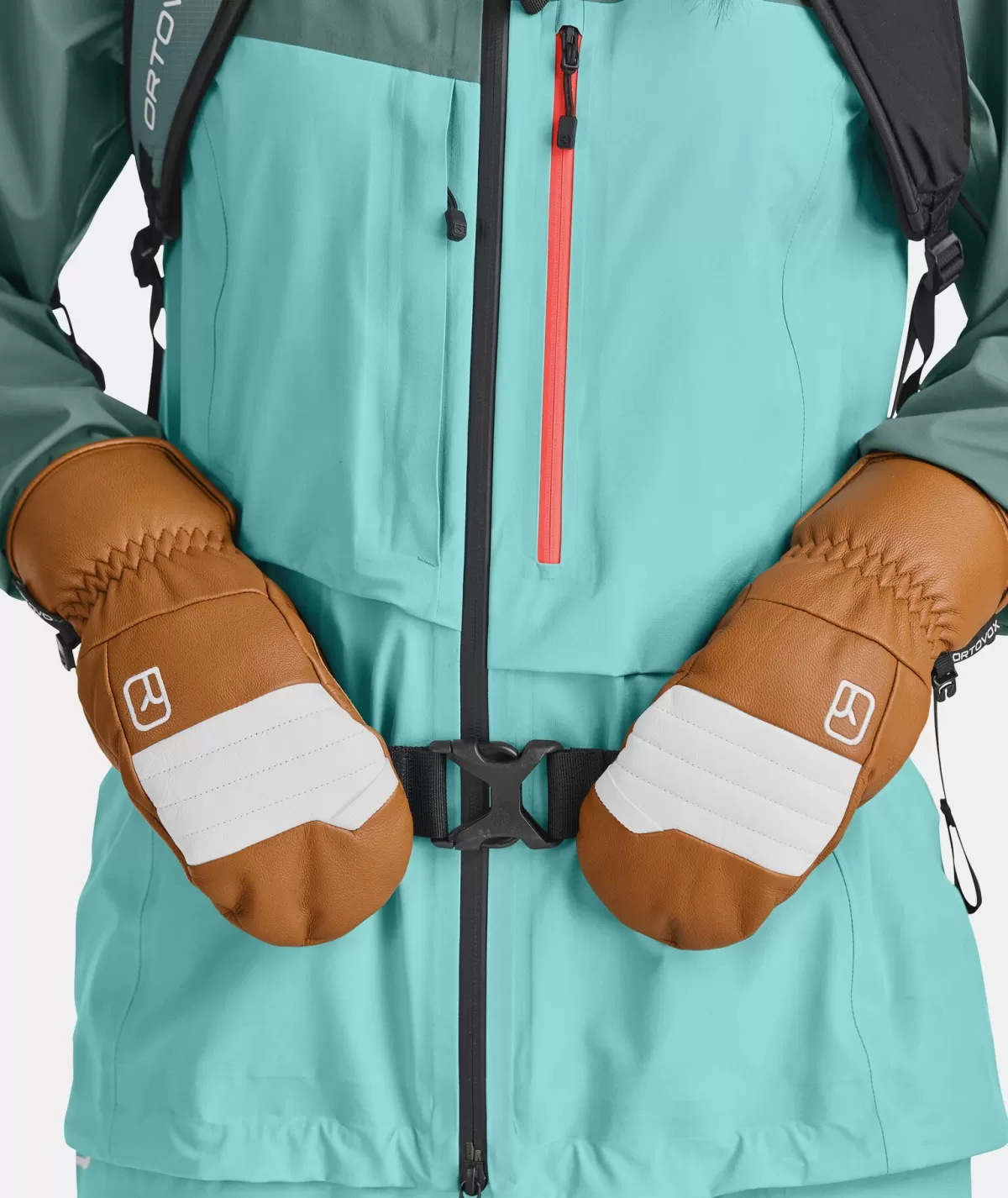 ORTOVOX FULL LEATHER MITTEN W bristlebrown Outlet